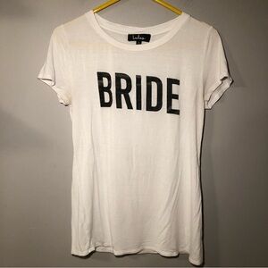 Lulu’s Bride white t shirt size small